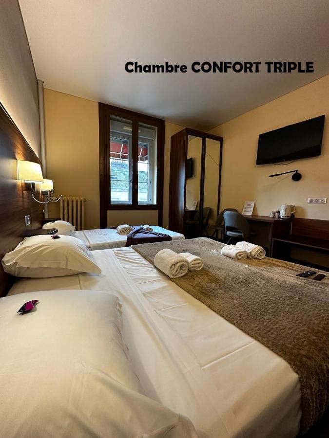 Hotel Terminus - Pizzeria Pizz'A Gogo - Salle De Sport - Face A La Gare ロン・ル・ソーニエ エクステリア 写真